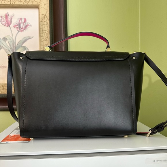 ♥️♠️ KATE SPADE ♣️♥️ARBOUR HILL CHARLINE CROSSBODY HANDBAG BLACK AND PINK - Picture 12 of 15